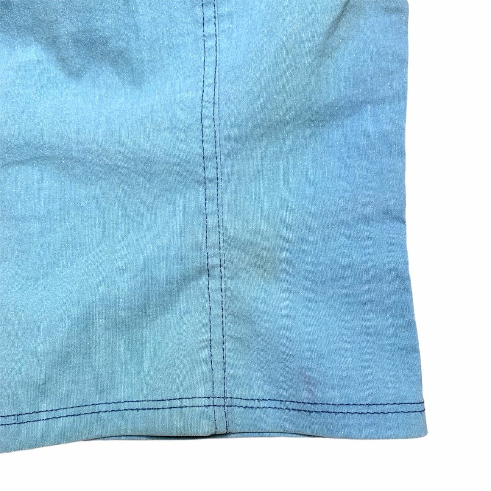 Vintage 90s blue glitter crop tube top - Picture 3 of 5